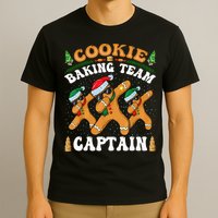 Christmas Cookie Baking Team Captain Gingerbread Apron T-Shirt