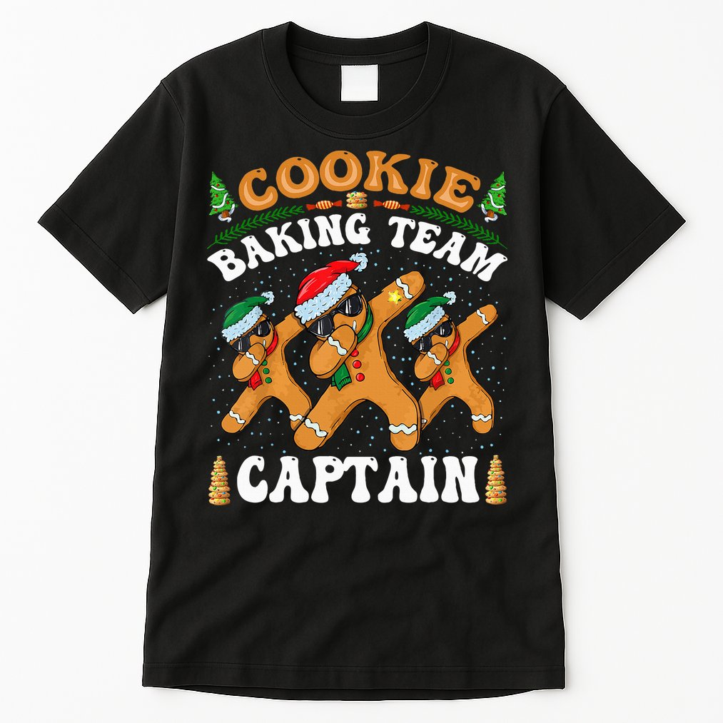 Christmas Cookie Baking Team Captain Gingerbread Apron Tall T-Shirt