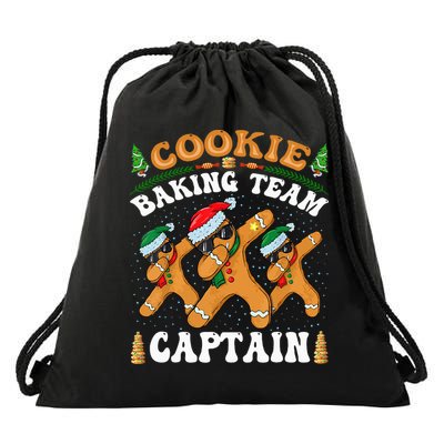 Christmas Cookie Baking Team Captain Gingerbread Apron Drawstring Bag
