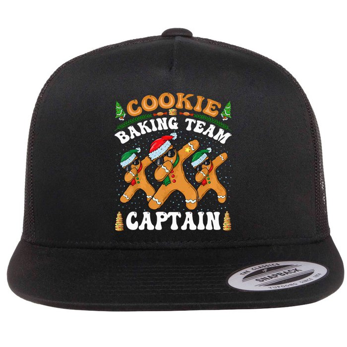 Christmas Cookie Baking Team Captain Gingerbread Apron Flat Bill Trucker Hat