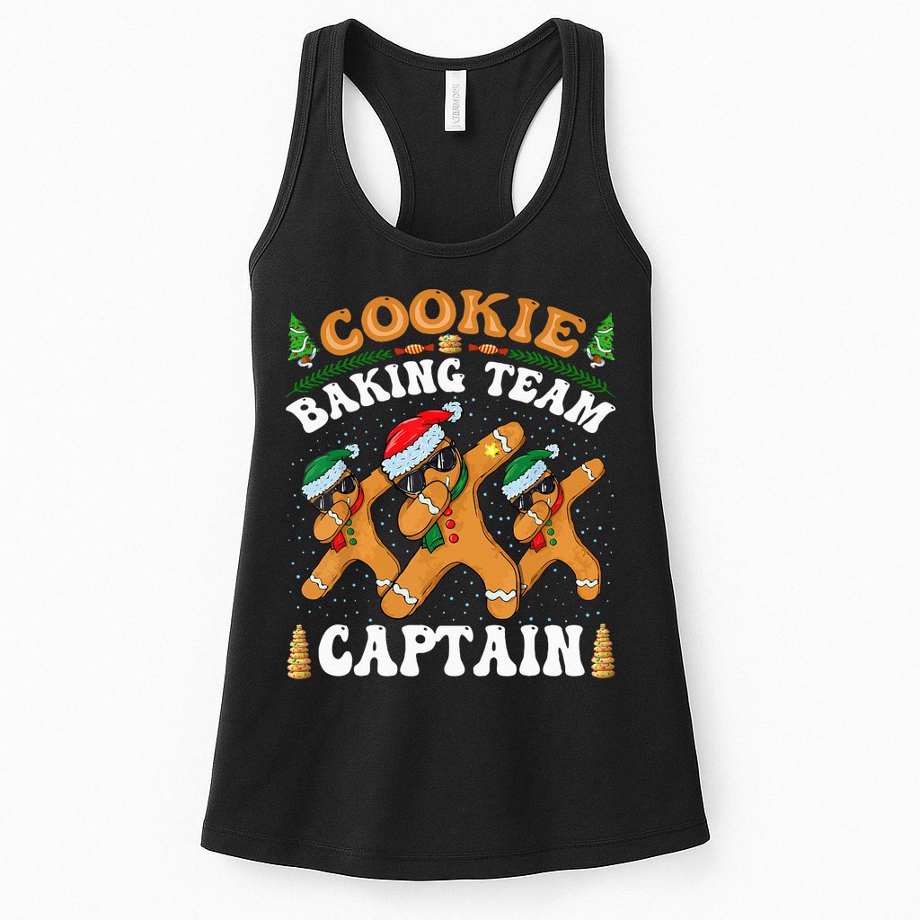 Christmas Cookie Baking Team Captain Gingerbread Apron Womens Tank Top