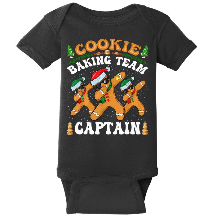 Christmas Cookie Baking Team Captain Gingerbread Apron Baby Bodysuit