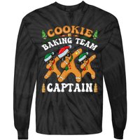 Christmas Cookie Baking Team Captain Gingerbread Apron Tie-Dye Long Sleeve Shirt