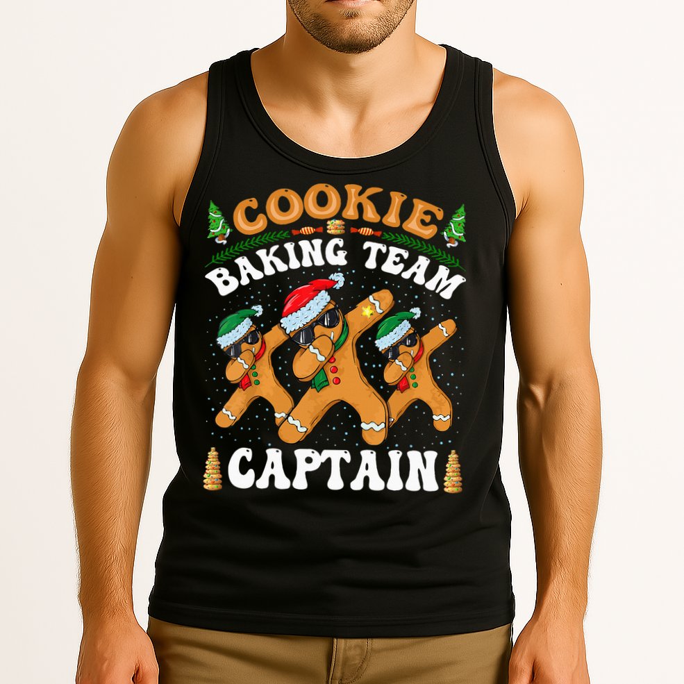 Christmas Cookie Baking Team Captain Gingerbread Apron Tank Top