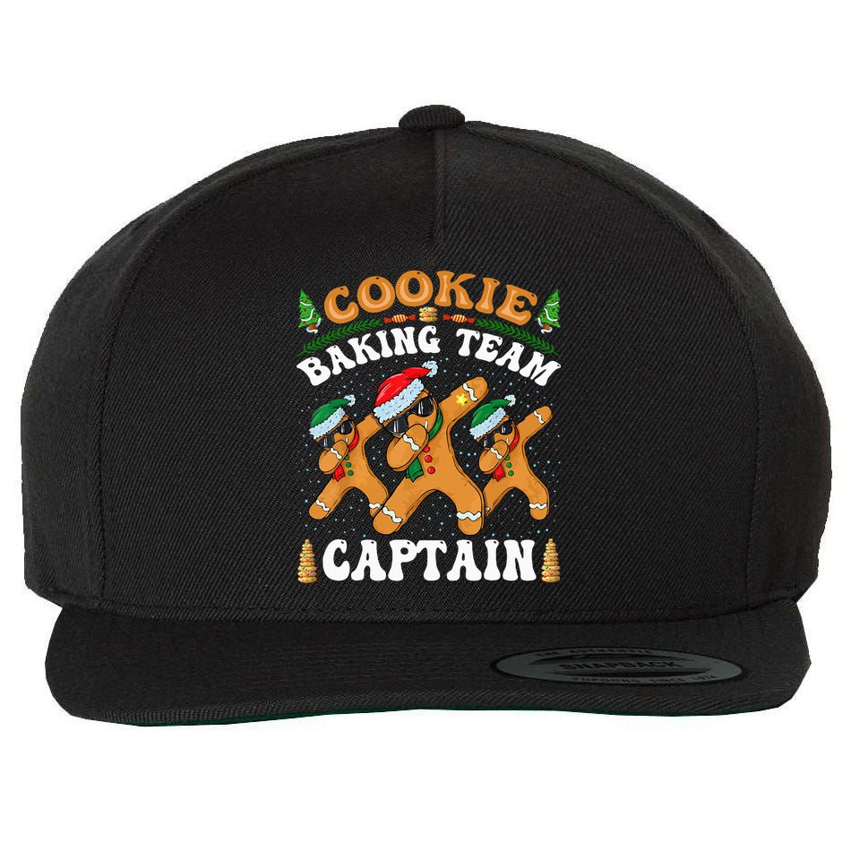 Christmas Cookie Baking Team Captain Gingerbread Apron Wool Snapback Cap