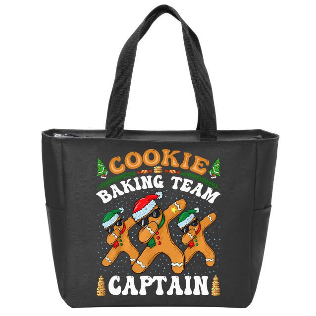 Christmas Cookie Baking Team Captain Gingerbread Apron Zip Tote Bag