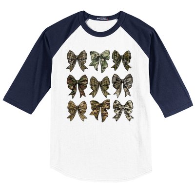 Camo Coquette Bow Duck Hunt Duck Hunting Baseball Sleeve Shirt