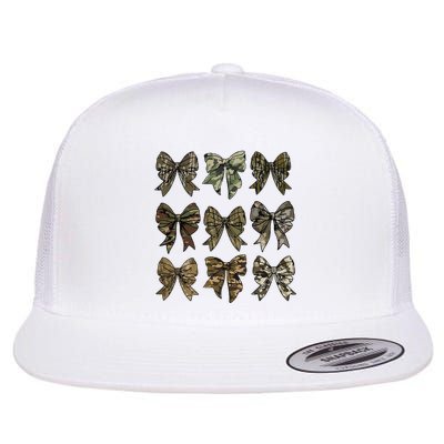 Camo Coquette Bow Duck Hunt Duck Hunting Flat Bill Trucker Hat