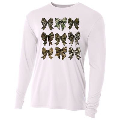 Camo Coquette Bow Duck Hunt Duck Hunting Cooling Performance Long Sleeve Crew