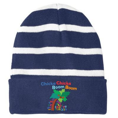 Chicka Chicka Boom Boom Costume Halloween Decorations Gifts Striped Beanie with Solid Band