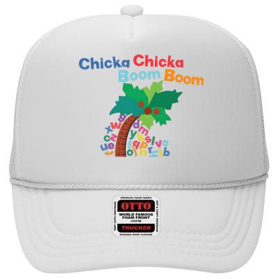 Chicka Chicka Boom Boom Costume Halloween Decorations Gifts High Crown Mesh Back Trucker Hat