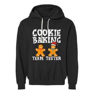 Christmas Cookie Baking Crew Festive Family Gift for Dad Garment-Dyed Fleece Hoodie