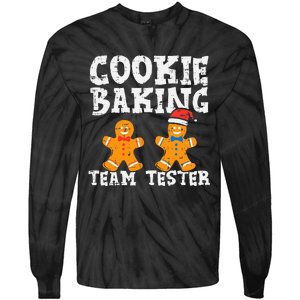 Christmas Cookie Baking Crew Festive Family Gift for Dad Tie-Dye Long Sleeve Shirt