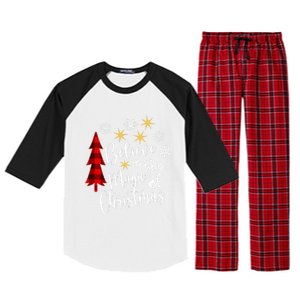 Cute Casual Believe In Magic Of Christmas Tree Buffalo Plaid Great Gift Raglan Sleeve Pajama Set