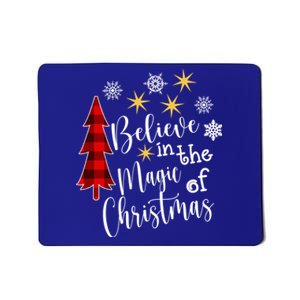 Cute Casual Believe In Magic Of Christmas Tree Buffalo Plaid Great Gift Mousepad