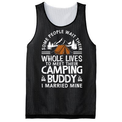 Cool Camping Buddies Gift Funny Husband & Wife Mesh Reversible Basketball Jersey Tank