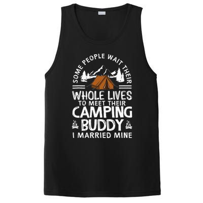 Cool Camping Buddies Gift Funny Husband & Wife PosiCharge Competitor Tank