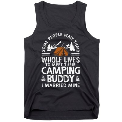 Cool Camping Buddies Gift Funny Husband & Wife Tank Top