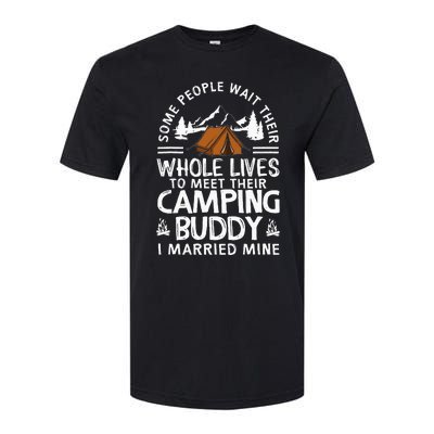 Cool Camping Buddies Gift Funny Husband & Wife Softstyle CVC T-Shirt