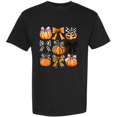 Cute Coquette Bows Pumpkin Season Halloween Autumn Fall Garment-Dyed Heavyweight T-Shirt