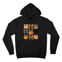 Cute Coquette Bows Pumpkin Season Halloween Autumn Fall Hoodie