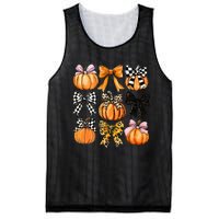 Cute Coquette Bows Pumpkin Season Halloween Autumn Fall Mesh Reversible Basketball Jersey Tank