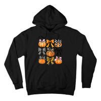 Cute Coquette Bows Pumpkin Season Halloween Autumn Fall Tall Hoodie