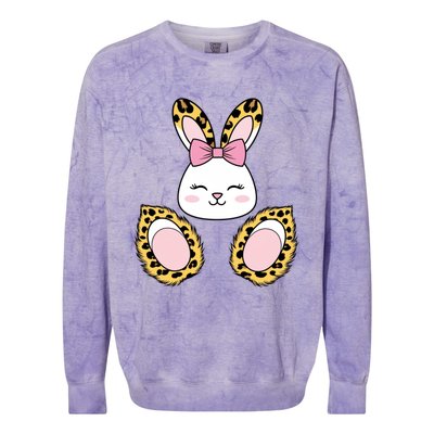 Cute Cheetah Bunny Adorable Easter Colorblast Crewneck Sweatshirt