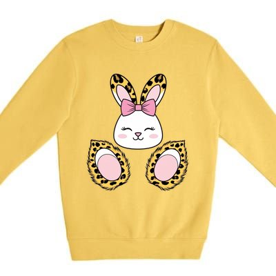 Cute Cheetah Bunny Adorable Easter Premium Crewneck Sweatshirt