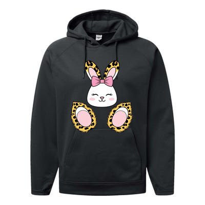 Cute Cheetah Bunny Adorable Easter Performance Fleece Hoodie