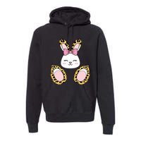 Cute Cheetah Bunny Adorable Easter Premium Hoodie