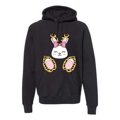 Cute Cheetah Bunny Adorable Easter Premium Hoodie