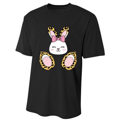 Cute Cheetah Bunny Adorable Easter Performance Sprint T-Shirt