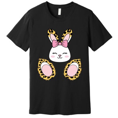 Cute Cheetah Bunny Adorable Easter Premium T-Shirt