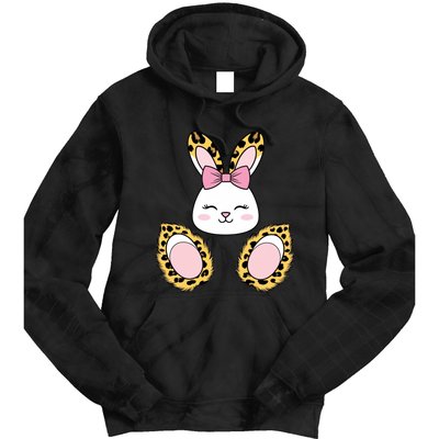 Cute Cheetah Bunny Adorable Easter Tie Dye Hoodie