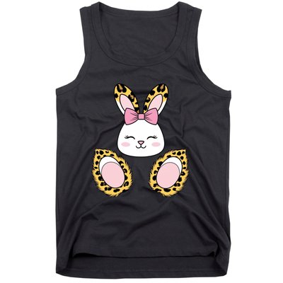 Cute Cheetah Bunny Adorable Easter Tank Top