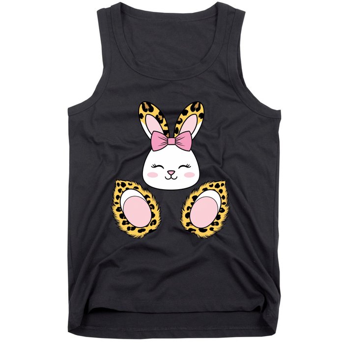 Cute Cheetah Bunny Adorable Easter Tank Top