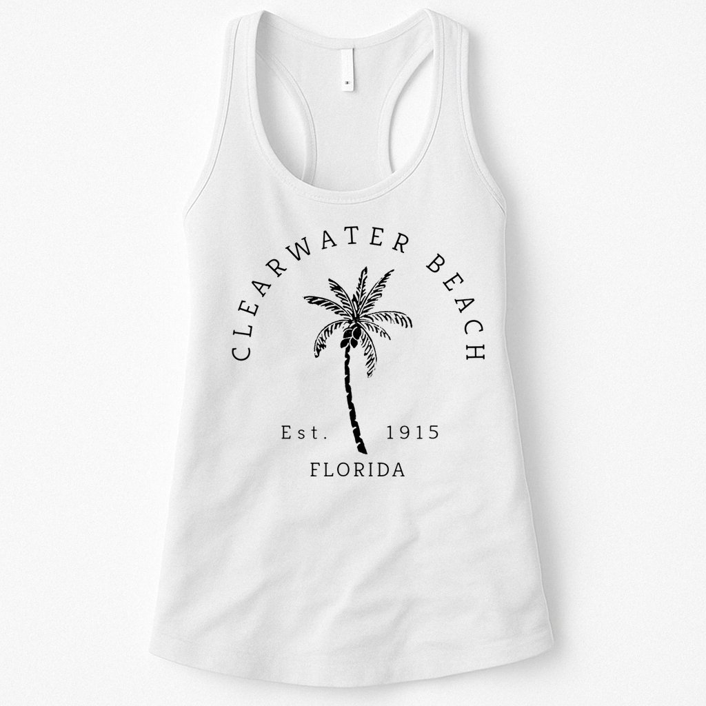 Cool Clearwater Beach Original Florida Beaches Womens Tank Top
