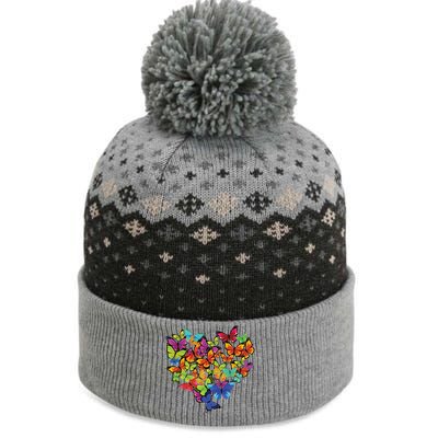 Colorful Cute Butterfly Heart Butterflies The Baniff Cuffed Pom Beanie