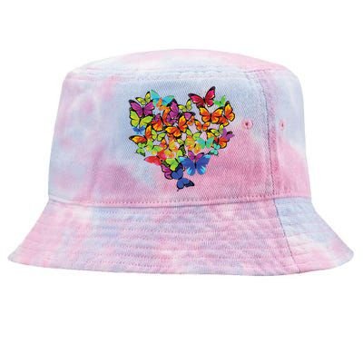 Colorful Cute Butterfly Heart Butterflies Tie-Dyed Bucket Hat