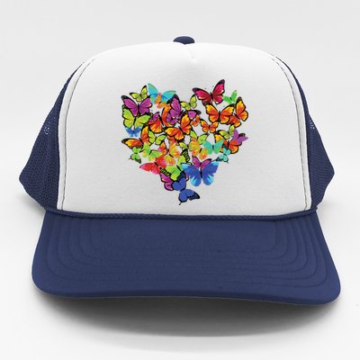 Colorful Cute Butterfly Heart Butterflies Trucker Hat