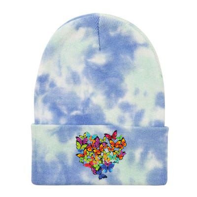 Colorful Cute Butterfly Heart Butterflies Tie Dye 12in Knit Beanie