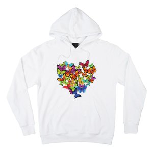 Colorful Cute Butterfly Heart Butterflies Hoodie