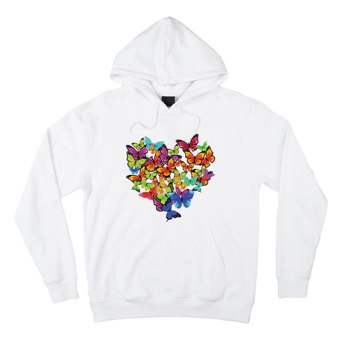 Colorful Cute Butterfly Heart Butterflies Hoodie