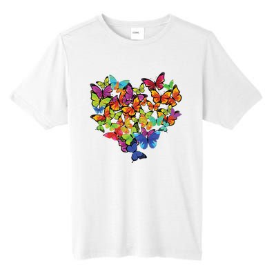 Colorful Cute Butterfly Heart Butterflies Tall Fusion ChromaSoft Performance T-Shirt