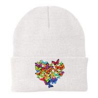 Colorful Cute Butterfly Heart Butterflies Knit Cap Winter Beanie