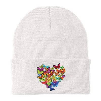 Colorful Cute Butterfly Heart Butterflies Knit Cap Winter Beanie