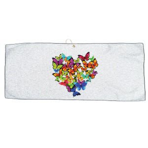 Colorful Cute Butterfly Heart Butterflies Large Microfiber Waffle Golf Towel