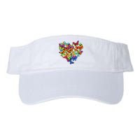 Colorful Cute Butterfly Heart Butterflies Valucap Bio-Washed Visor