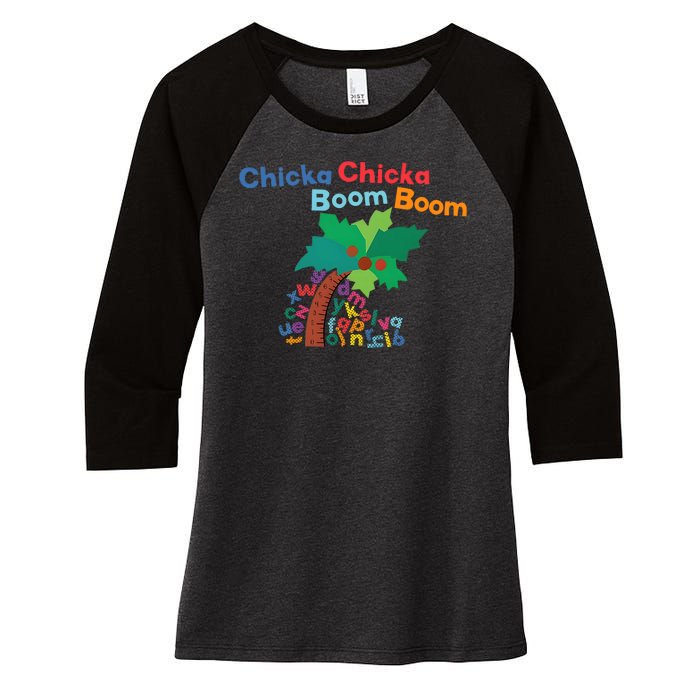 Chicka Chicka Boom Boom Costume Halloween Decorations Gifts Women's Tri-Blend 3/4-Sleeve Raglan Shirt